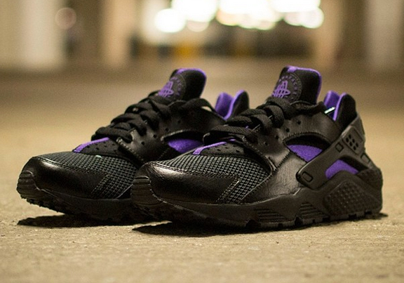 Nike Womens Air Huarache – Black – Purple