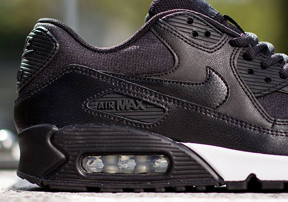 nike air max 90 leather all black