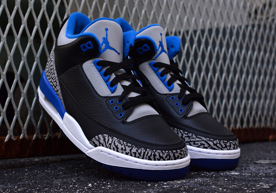 all blue 3s