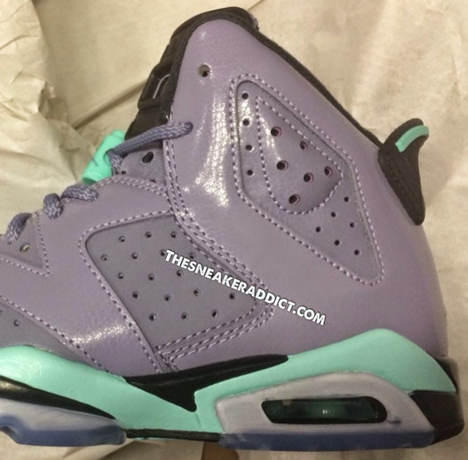 Air Jordan 6 Gs Iron Purple Bleached Turquoise 02