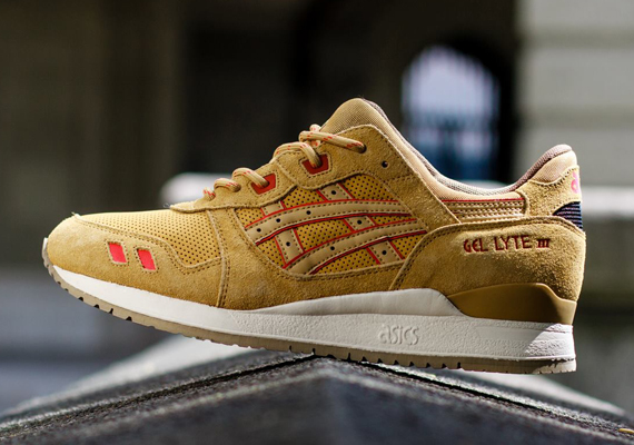 Asics Gel Lyte III – Gold Suede – Red