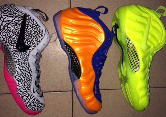Nike Air Foamposite “Volt”, “Knicks”, and “Elephant Print” Releasing in 2014