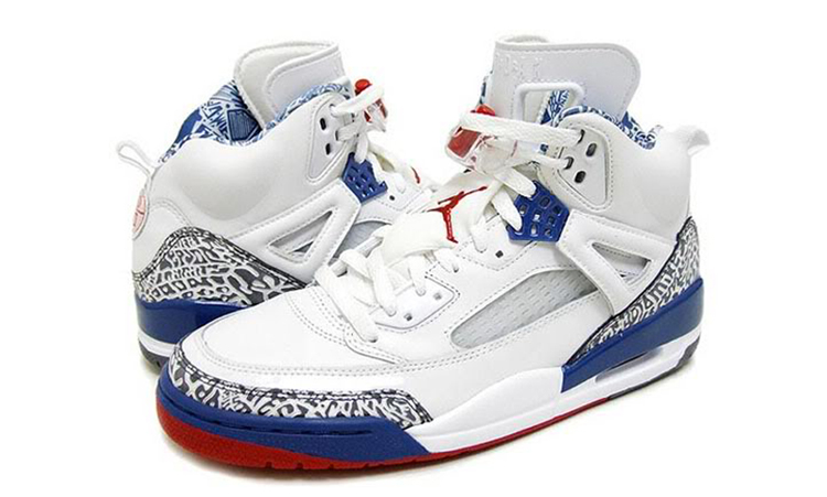 jordan spizike red white blue