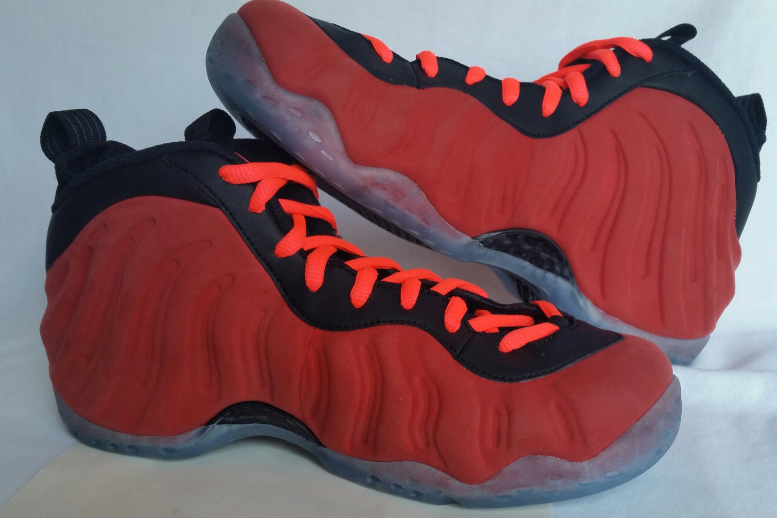 Nike Air Foamposite One Red Suede Sample Ebay 02