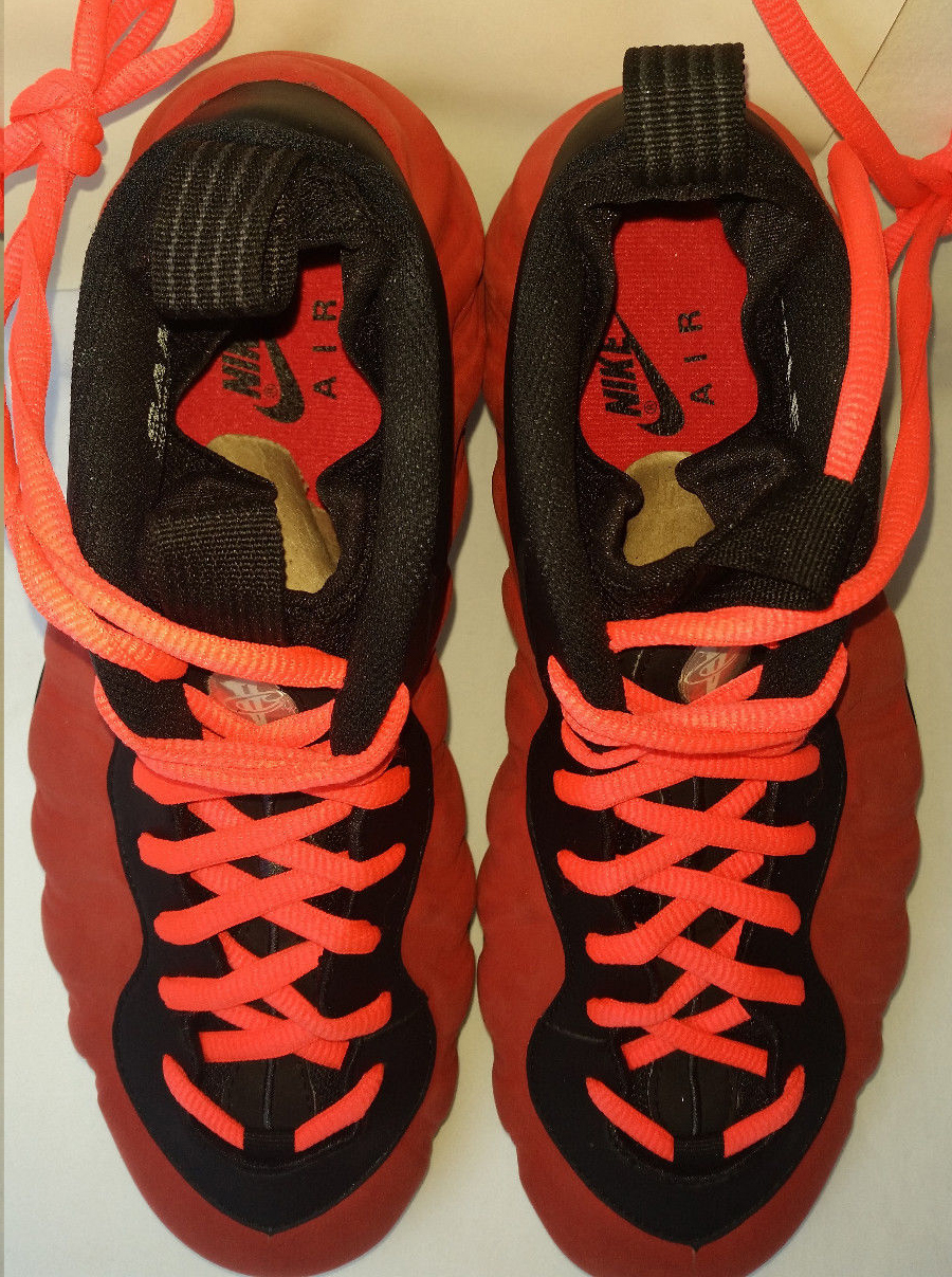 Nike Air Foamposite One Red Suede Sample Ebay 05