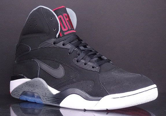 Nike Air Force 180 Mid - Black - Cool Grey - University Red