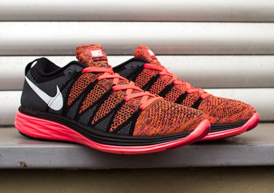 nike flyknit lunar2 hyper punch black orange 5