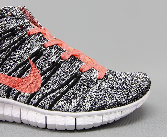 Nike Free Flyknit Chukka Bright Mango Black 01