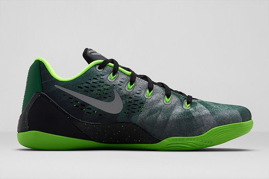 Nike Kobe 9 Em Premium Gorge Green Metallic Silver Electric Green 2