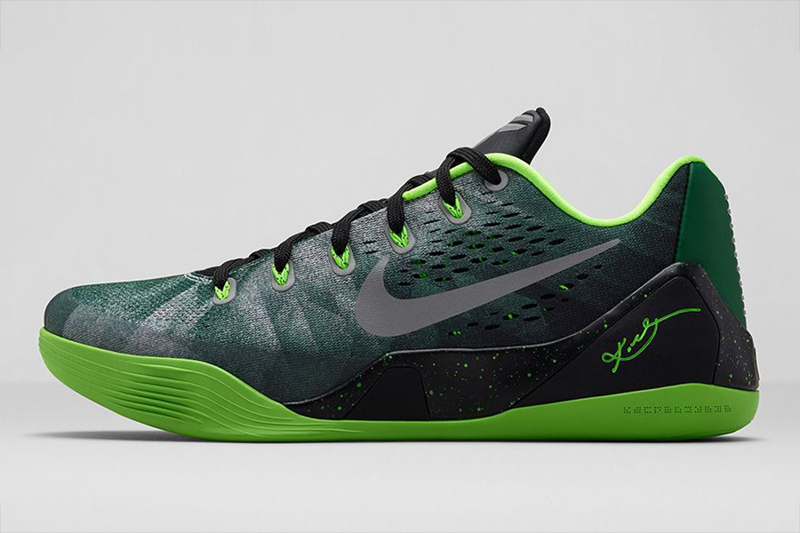 Nike Kobe 9 Em Premium Gorge Green Metallic Silver Electric Green 3