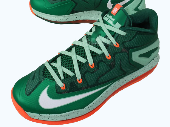 Nike Lebron 11 Low Mystic Green Medium Mint Bright Crimson