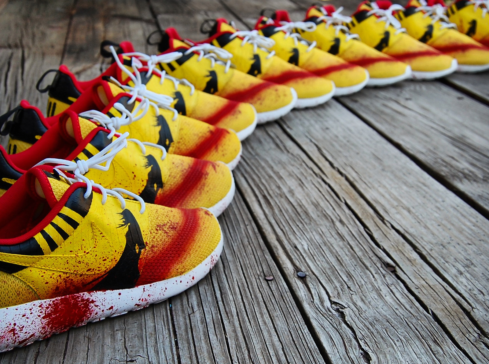 Nike Roshe Run Kill Bill Custom Gourmet Kickz 08