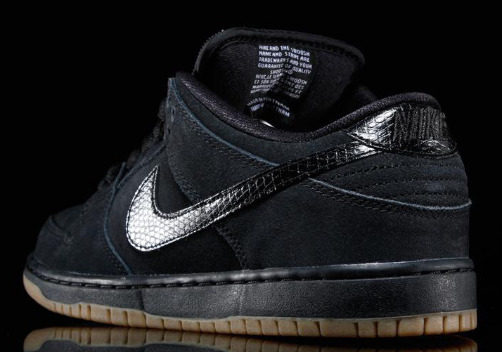 Nike Adds Snakeskin to the SB Dunk Low "Black/Gum"