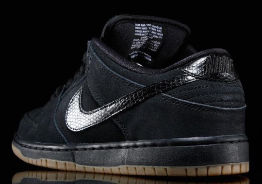 Nike Adds Snakeskin to the SB Dunk Low “Black/Gum”