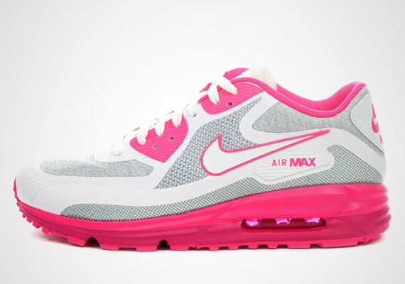 Nike Womens Air Max Lunar90 White Grey Pink 1