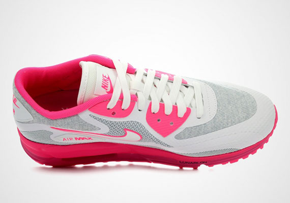 Nike Womens Air Max Lunar90 White Grey Pink 3