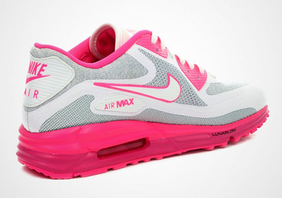 Nike Womens Air Max Lunar90 White Grey Pink 7
