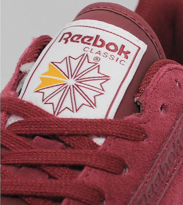 Reebok Classic Leather Burgundy White Yellow 05