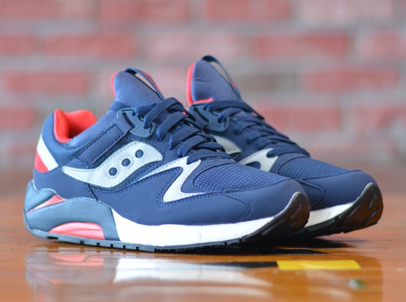 Saucony Grid 9000 – Blue – Grey – Red