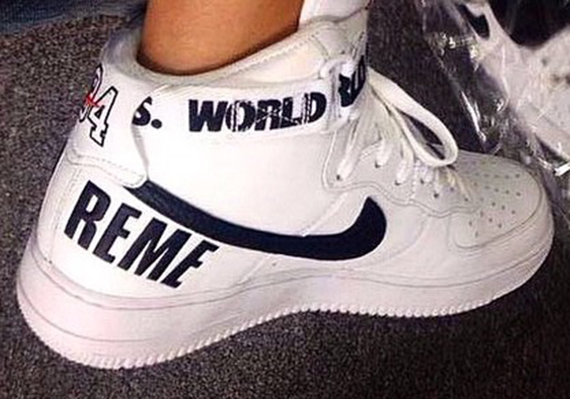 Supreme x Nike Air Force 1 High World Famous White 3D model