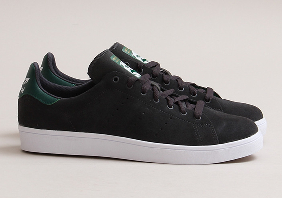 adidas Skateboarding Stan Smith Vulc – Black – Forest Green