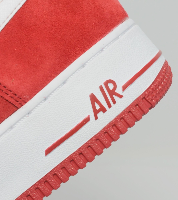Nike Air Force 1 Low Red Suede White 01