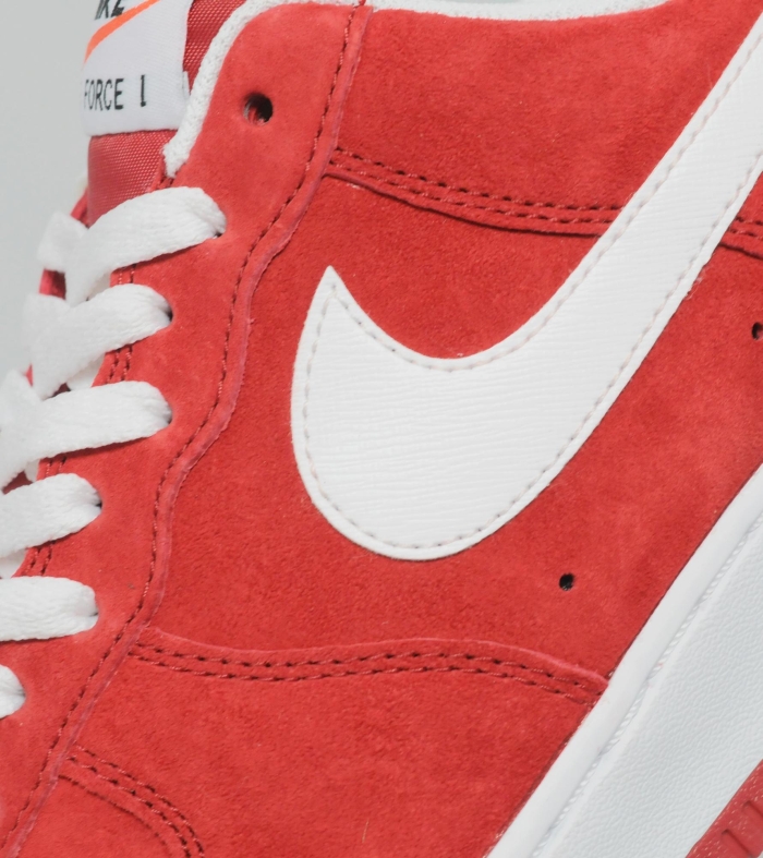 Nike Air Force 1 Low Red Suede White 02