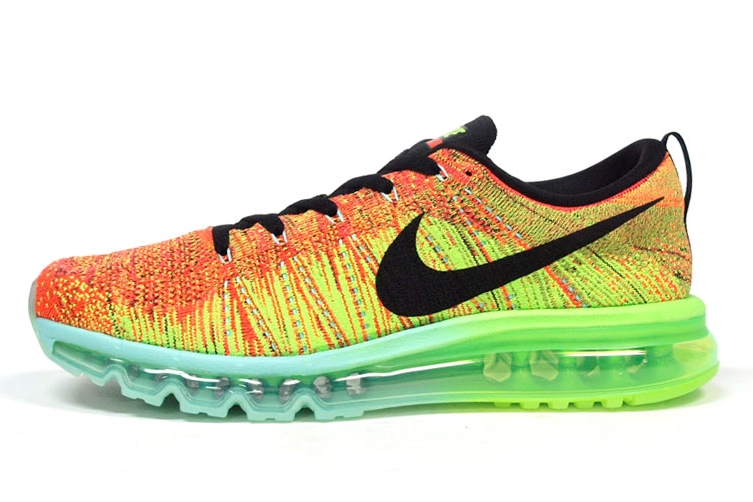 Nike Flyknit Air Max Orange Green Black 04