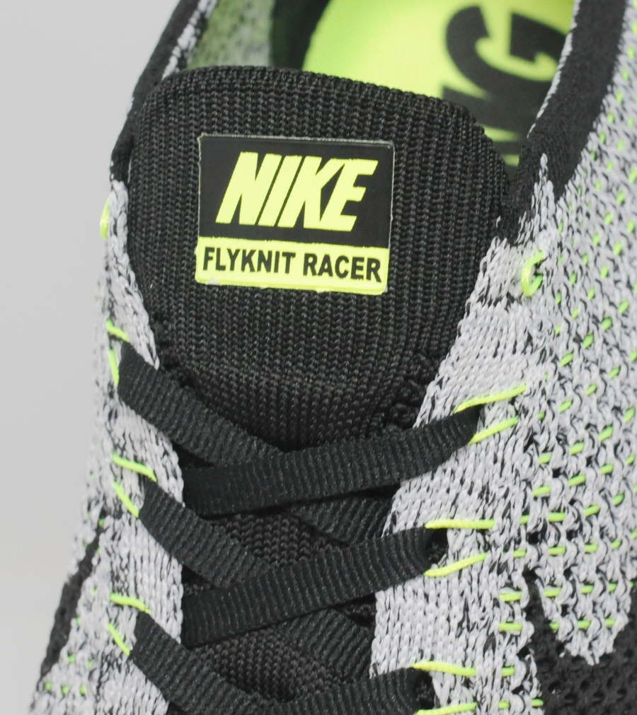 Nike Flyknit Racer Grey Volt Black 03