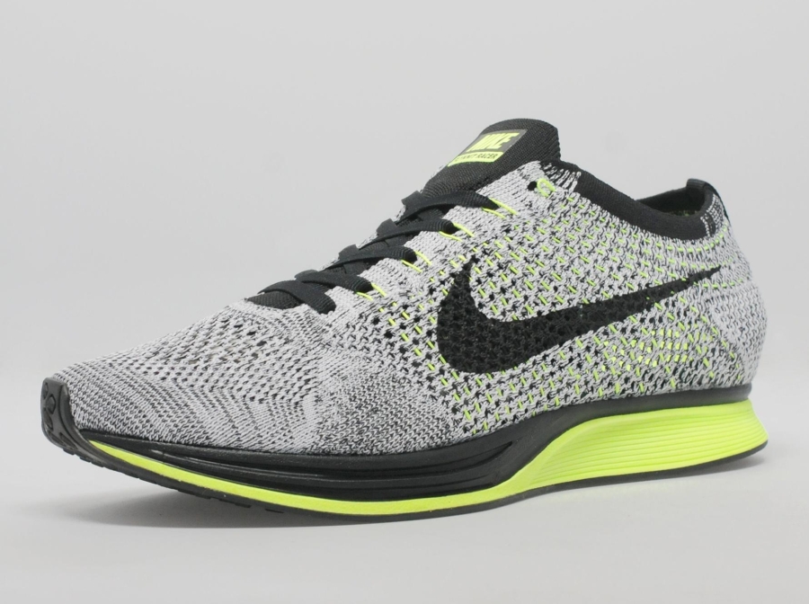 Nike Flyknit Racer Grey Volt Black 07