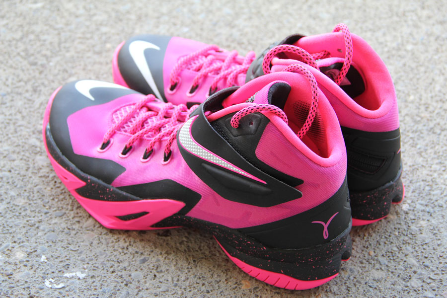 think pink lebron james shoes