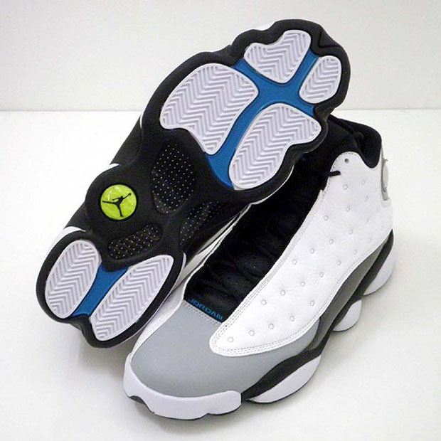 jordan 13 white grey black