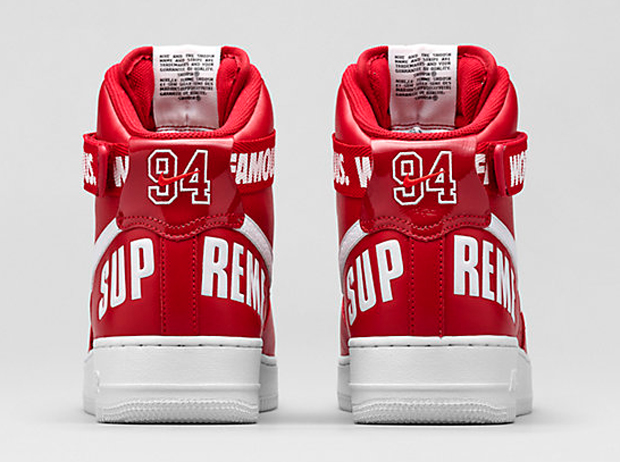 ancla Fundir persuadir Nikestore Releases Supreme x Air Force 1 High "Red" - SneakerNews.com