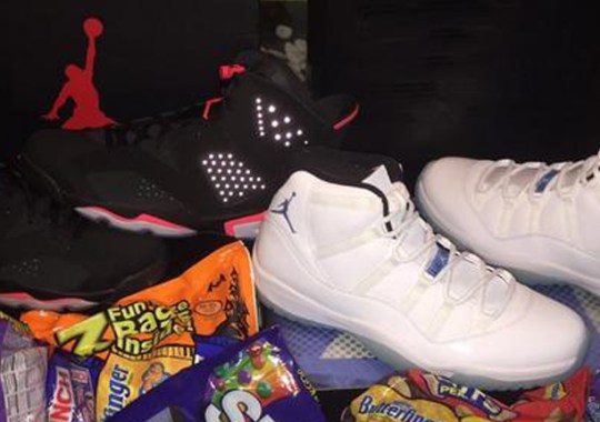 Marcus year jordan Shows Off Infrared 6s and Legend Blue 11s