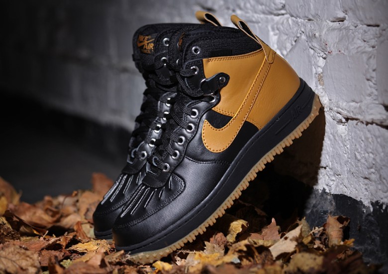 Conductividad acortar Gestionar Nike Air Force 1 High Duckboot - Black - Gum Light Brown - SneakerNews.com