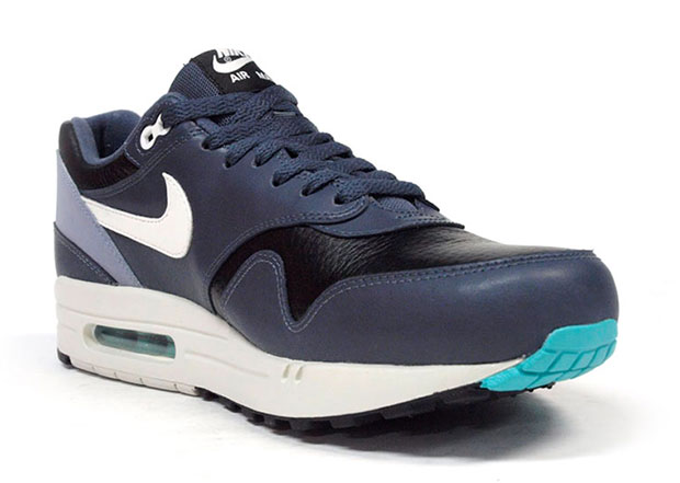 Nike Air Max 1 Leather Navy Black 2