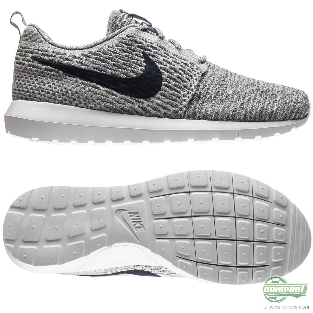 Nike Flyknit Roshe Run Light Charcoal Dark Obsidian Wolf Grey 02