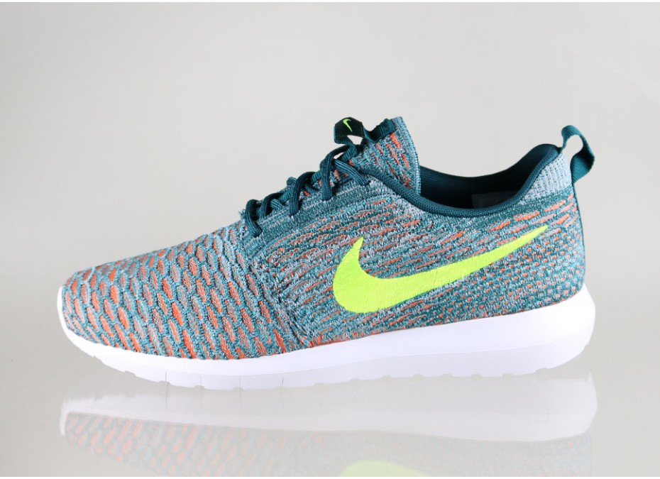 Nike Flyknit Roshe Run Mineral Teal Volt Hyper Jade 02