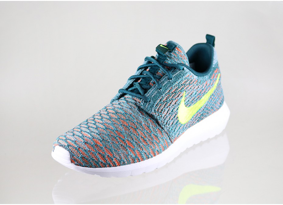 Nike Flyknit Roshe Run Mineral Teal Volt Hyper Jade 03