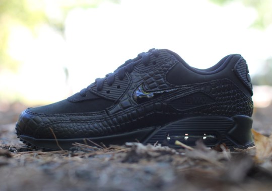 Nike Women’s Air Max 90 Premium “Black Croc” – Available