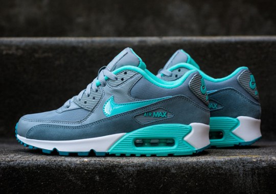 Nike Women’s Air Max 90 – Silver – Hyper Turquoise