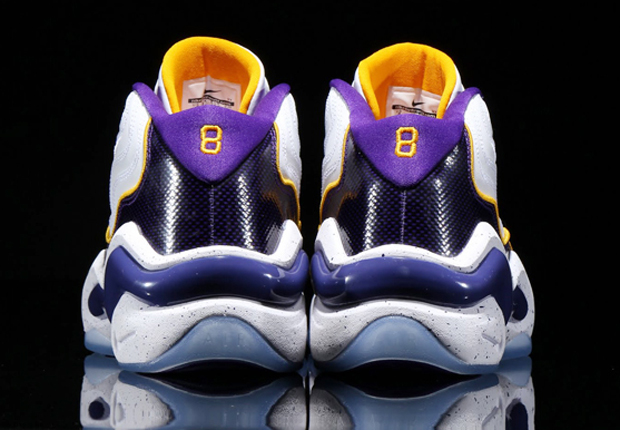 Nike Air Zoom Flight 96 White Gold Purple Lakers Kobe 317980 100 Mens Size  7