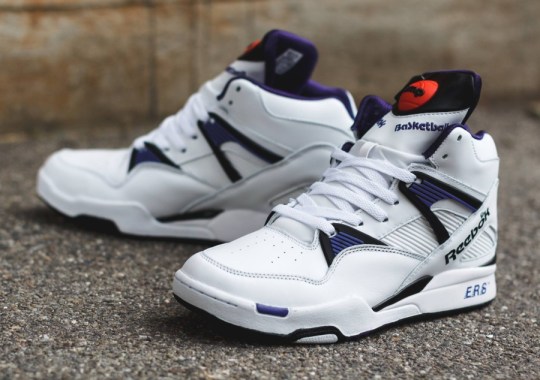 Reebok Pump Omni Zone – White – Team Purple – Black