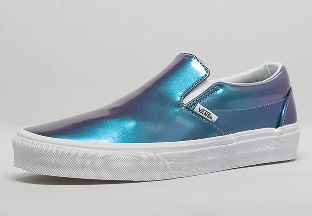 blue iridescent vans