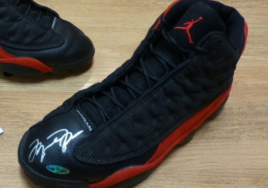 Air Jordan 13 “Bred” Game-Issued Michael Jordan Autograph – Available on eBay