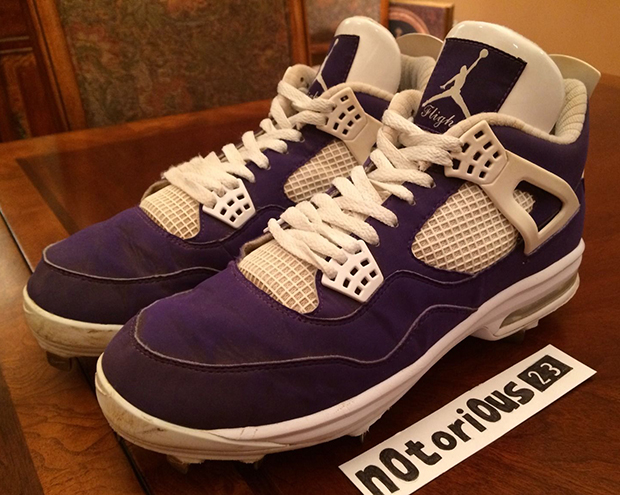 Air jordan 4 high trainers JORDAN Purple size 41 EU in Suede - 25646545