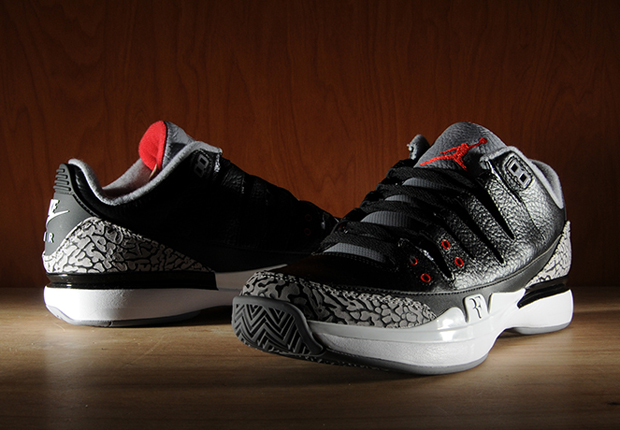 A Detailed Look at the Nike Zoom Vapor Tour AJ3 "Black/Cement"