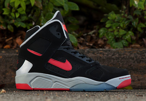 Nike Air Flight Lite Hi Black Crimson Grey