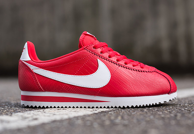 nike cortez red and white womens