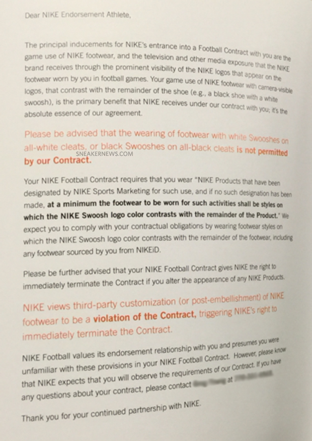 Nike Terminates Contract Nfl 1